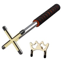 휴대용 당구 풀 큐 브리지 스틱 이동식 황동 브리지 헤드 포함 실내 테이블 액세서리용 최대 32.5cm - 150cm 확장, 스테인레스 스틸, 1 로드 로우 크로스 헤드