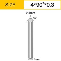 아크릴커터 아크릴재단 Vsharp-3 가장자리 4mm 조각 비트 카바이드 CNC 도구 20-90 도 밀링 커터 나무 아크, 20 4x90Deg.x0.3