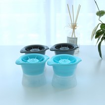 2+2 실리콘 왕얼음틀 1구 동그란 아이스볼메이커 얼음트레이 위스키 칵테일 커피 음료, 1. 그레이 4개