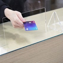투명 아크릴 칸막이 테이블가림막 테이블칸막이, 450x450 뚫림