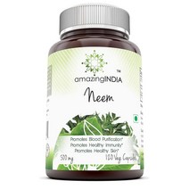 AmazingIndia Neem Veggie Capsules 님 500mg 120정
