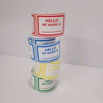 헬로우마이네임이즈 스티커 6p 구디백 포장 선물 답례품 다꾸, 노랑 / 6p