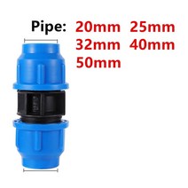 2025324050mm pvc pe 튜브 수돗물 분배기 플라스틱 퀵 밸브 커넥터 정원 농업 관개 물 파이프 피팅, 25mm, 똑바로