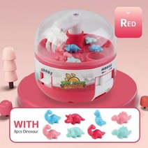 미니뽑기기계 인형 사탕 캡슐 뽑기 기계 신제품 미니 클로 머신 캐치 공룡 게임 포수 스트레스 해소 마이크, 02 Red