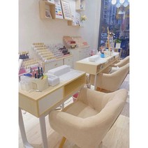 네일샵 의자 매니큐어 싱글 소형 심플 모던 더블 셋트, 회전 의자 1