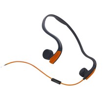 골전도 전송 헤드셋 유선 이어폰 야외 스포츠 스마트 헤드폰 넥 밴드 마이크 포함 Iphone xiaomi 삼성, 주황색