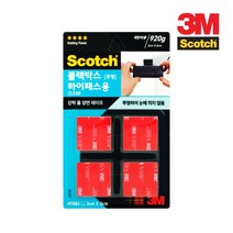 3M 강력 투명 폼 양면테이프 블랙박스 하이패스 4개입 CLT33 0219