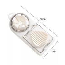 2 In 1 스테인레스 스틸 에그 커터 다기능 과일 슬라이서 꽃잎 모양의 계란 분배기 가정용 주방 조리 액세서리, [01] White1pc