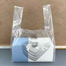 [소행섬] 무지 PE 비닐 쇼핑백 U형 (테이크아웃 매장비닐쇼핑백 상자쇼핑백 답례품 선물포장), 100ea, U55
