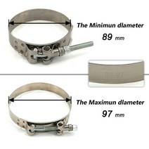 차량 수리 2225 25 30 3540 quotT볼트 배기 클램프 흡기 터보 인터쿨러 실리콘 커플러 스틸 호스