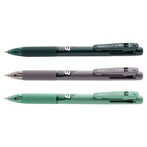 바오바론 세이프티 클립 3색 볼펜 마이펜 0.38 0.5 0.7 mm 초저점도 유성 잉크 투명스티커 증정, (0.38mm앤티크퍼플)