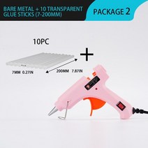 무선 글루건 충전식 핫멜트 접착제 총 접착제 스틱 미니 열 전기 열, 10pcs 스틱으로