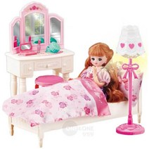 인형 침대 화장대 조명 세트 여아 선물 캐릭터인형 사회성발달 4세 역할놀이 어린이날선물 장난감 여아선물