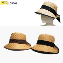 제이크로우 펀칭 리본 지사 여성 페도라 모자 JCCS 2PRP1C12, 브라운