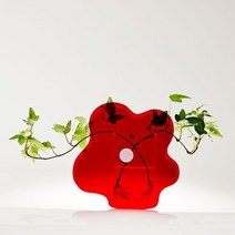 모던하우스 플로럴 아크릴 베이스 레드, 16x6x16cm