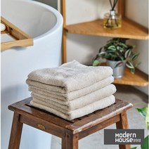 [모더하우스 창원점]WOW 빨리 마르는 경량 세면타월4P(베이지)