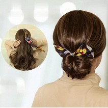 22 색상 Deft Bun 여성용 머리띠 헤어 액세서리 소녀 귀여운 머리 밴드 로프 빈티지 헤어 보우 밴드 2021 New Hair Bun Maker, 1개, 07 p-yellow-01 싱글 사이즈