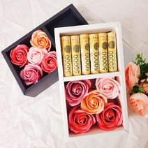 카네이션 용돈박스S 부모님 장미 비누플라워, 블랙블루장미