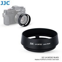 fujinon xc35mmx2 및 xf35mmf2 xf23mmf2 r wr 렌즈 용 bayonet 금속 렌즈 후드 x-t20 x-t10 x-pro2 x-pro1 x-t2 lh-xf, 검은 색
