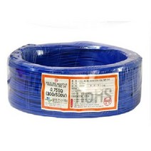 KS전선롤/단심비닐코드 전선/60227 KS IEC 06(VSF전선) 0.5SQ(mm²)200M/1롤, 노랑