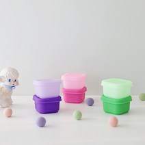 제인제인 실리콘 이유식용기 200ml 2개 6개 세트, 핑크