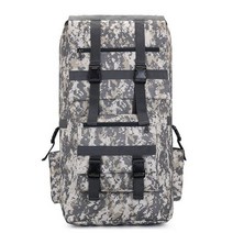 120L Large Capacity Outdoor Travel Backpack Male Army Fan Rucksack New Tactical Camouflage Sports Mo, gray Camouflage