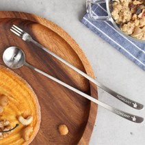 긴 유리컵에 어울리는 길고 가는 숟가락 핫쵸코 홍차, 1개, 포크(코끼리)