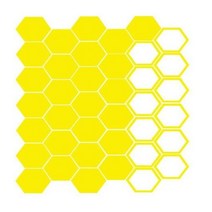 헥사곤타일 현관데코 외부 벽걸이 스티커 육각형 벽 홈 데코레이션 방 욕실 주방 거-132, Yellow