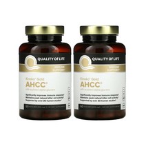 [2개] 키노코 골드 AHCC 500mg 60캡슐 담자균 표고버섯균사체 알파사이클로 덱스트린 타피오카 퀄리티오브라이프
