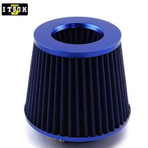 오일필터 에어필터 air filter 콘 흡기 필터 76mm car 스폰지 airfilter 3inch universal high flow Racing performance, 푸른