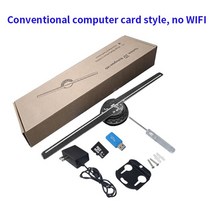 홀로그램 프로젝터 디스플레이 광고 3D화면 팬 led 발광 표지판 hd 이미지 비디오, 협력사, 일반 -2 잎