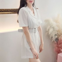 비니케이즈 무배 린넨 벨트세트 미니 점프수트 여름하객 모임 결혼식 바캉스 3컬러
