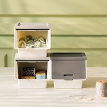 에잇나인 기숙사 필수품 플라스틱 서랍장 펜트리 슬라이딩 리빙 박스 정리함, 1개, 그레이