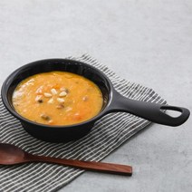 깊은볼 손잡이 국그릇 캠핑식기, 블랙