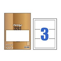 폼텍 물류관리용 잉크젯 라벨 3칸 100매, 없음