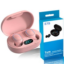 골전도 블루투스 무선 이어폰 노이즈 캔슬링 가성비 추천E7s Tws 이어폰 도매 가격 헤드폰 Blutooth 스포츠, 01 Pink