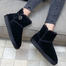 꽃소담 Plush boots ZYZC7802 진짜 가죽 스노우 부츠 여성용 짧은 모피 가죽 방수 미끄럼 방지 짧은 부츠 겨울면 신발 두꺼운 따뜻한