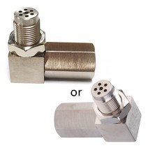 O2 산소 센서 Extender 스페이서 커넥터 각진 어댑터 Bung Mini Catalytic Converter Check Cel 엔진 빛 90도