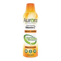 Aurora Nutrascience 오로라뉴트라사이언스 리포솜 액상 비타민C 아스코르브산 포스파티딜콜린 아스코르빈산나트륨 과일맛 3000mg 16 oz 480ml