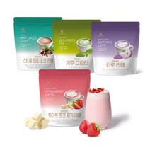 [네이쳐티] 홈카페 라떼 음료 파우더 제주그린티280g/타로280g/민트초코280g/화이트초코딸기280g, 화이트초코딸기라떼 280g