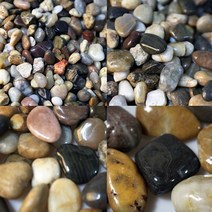 콩 자갈 파쇄석 멀칭 재료 강 화분석 화단 돌 주먹 흰 돌멩이 돌맹이 주차장 색깔 조경, 검정광택(유광)3kg소