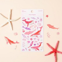 굿즈 스튜디오8 핑크돌핀 젤리리무버블스티커, 상세페이지 참조, 본상품