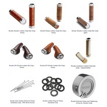 영국 브룩스 가죽 그립 Brooks Leather Grips 자전거 손잡이 부속품 소가죽, slender 진피 양단