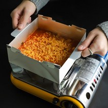 일회용 라면냄비 캠핑 취사도구 종이용기 1인 2인 직화 가스렌지 오븐 하이라이트 가정용 휴대용 라면 뽀글이 즉석 한강 라면기계 라면조리기 국내생산 국산, ◎상품_종이냄비 2인용(1100cc)◎
