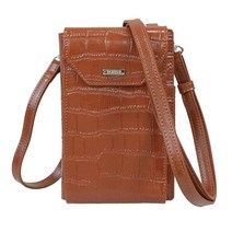 [발코스] BARCOS 악어 형 푸시 샤이닝 가죽 스마트 폰 포 셰트 여성 ONESIZE (CAMEL)
