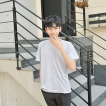 (3장 패키지) 라인이 잡혀있는 남자 회색티 생활복