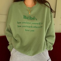 블링앤수 베이직한 여성 오버핏 라운드넥 맨투맨 KZZ101