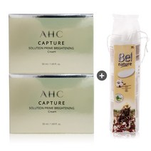 AHC 캡처 솔루션 프라임 브라이트닝 크림 50ml 2개 화장솜 증정, 단품