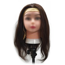 수제 시험대비 학원용 14인치 16인치 인모100 연습용 덧가발 / 바이가발, 인모 100% 14인치 덧가발