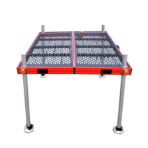 민물낚시 좌대 바다 발판 접이식 민물낚시 좌대 수상, 네트 레드 중공 80x80 다리 1.1미터 길이